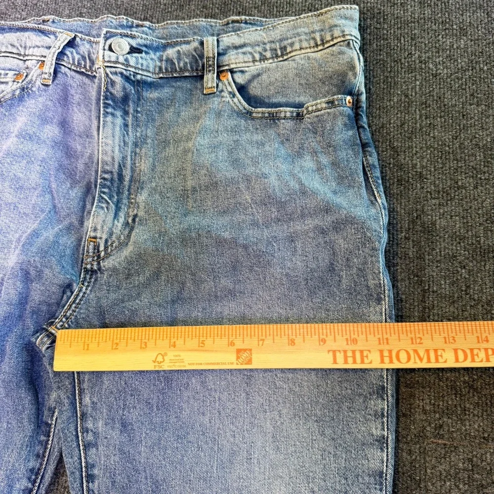 Levis 514 Straight Fit Jeans Mens 40x30 *38x29* Light Wash Blue Denim 00514-1810